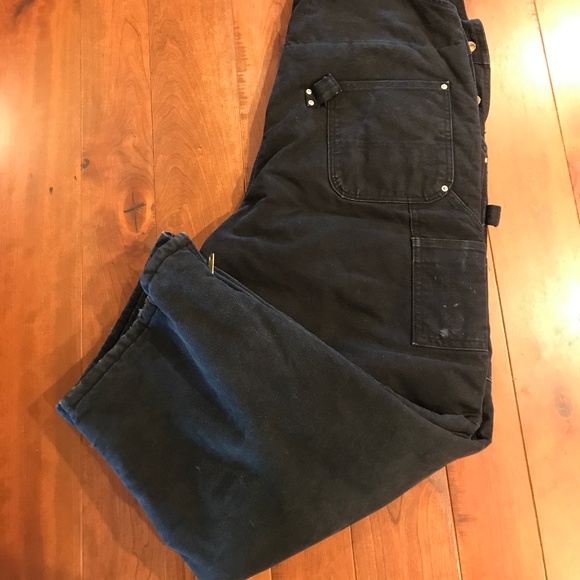 CARHARTT MEN’S ARTIC LINED 40 X 30 QUARTER ZIP LEG BIBS - Picture 3 of 7